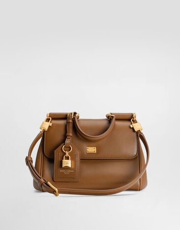 Dolce & Gabbana Small My Sicily handbag in plongé calfskin Brown BB7781B7321