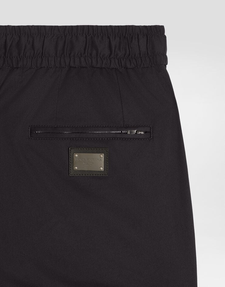 Dolce & Gabbana Stretch cotton jogging pants with tag Blue GVZAETFUFJR