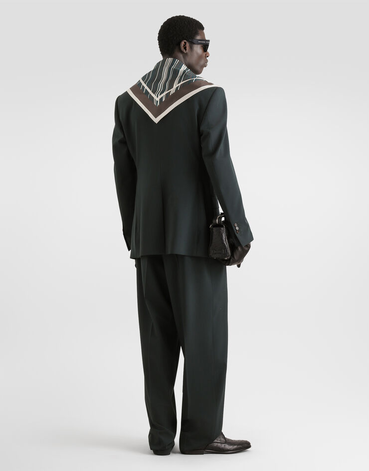 Dolce & Gabbana Micro-rib trousers Dolce & Gabbana Micro-rib trousers Green GP16NTFUBG3
