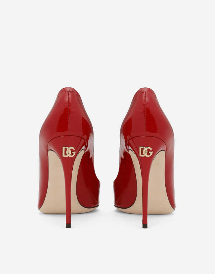 Dolce & Gabbana 페이턴트 가죽 펌프스 오렌지 CD1710A1471