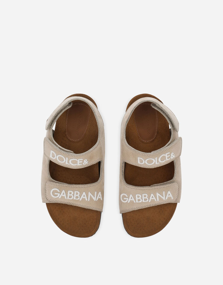 Dolce & Gabbana Sandalia de nobuk Beige DA5200AW888