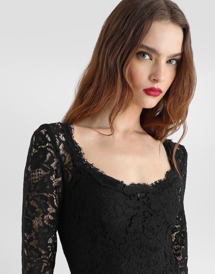 Dolce & Gabbana Cordonetto lace dress Dolce & Gabbana Cordonetto lace dress Black F632ITHLM5E