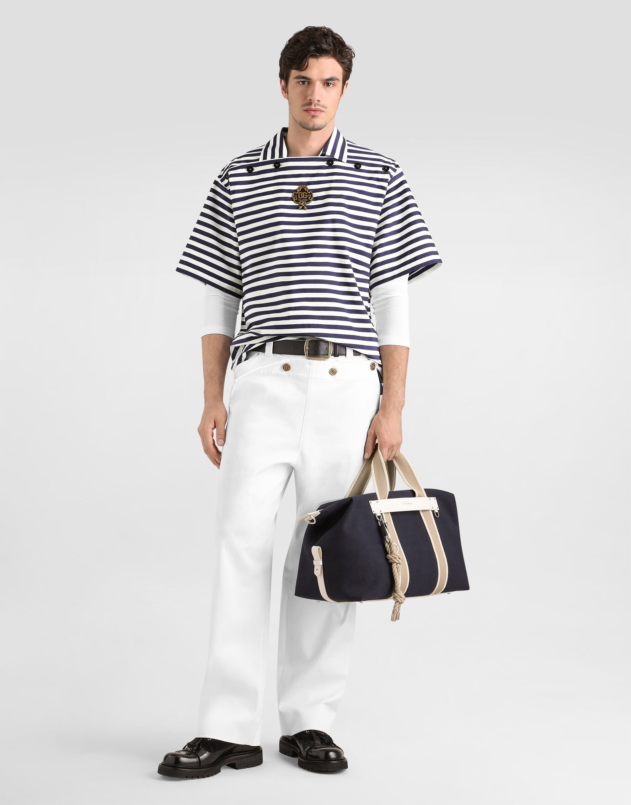 【DOLCE&GABBANA】ストライプ柄 ポロシャツ Multicolorのメンズ ストライプ コットン ポロシャツ | Dolce&Gabbana®