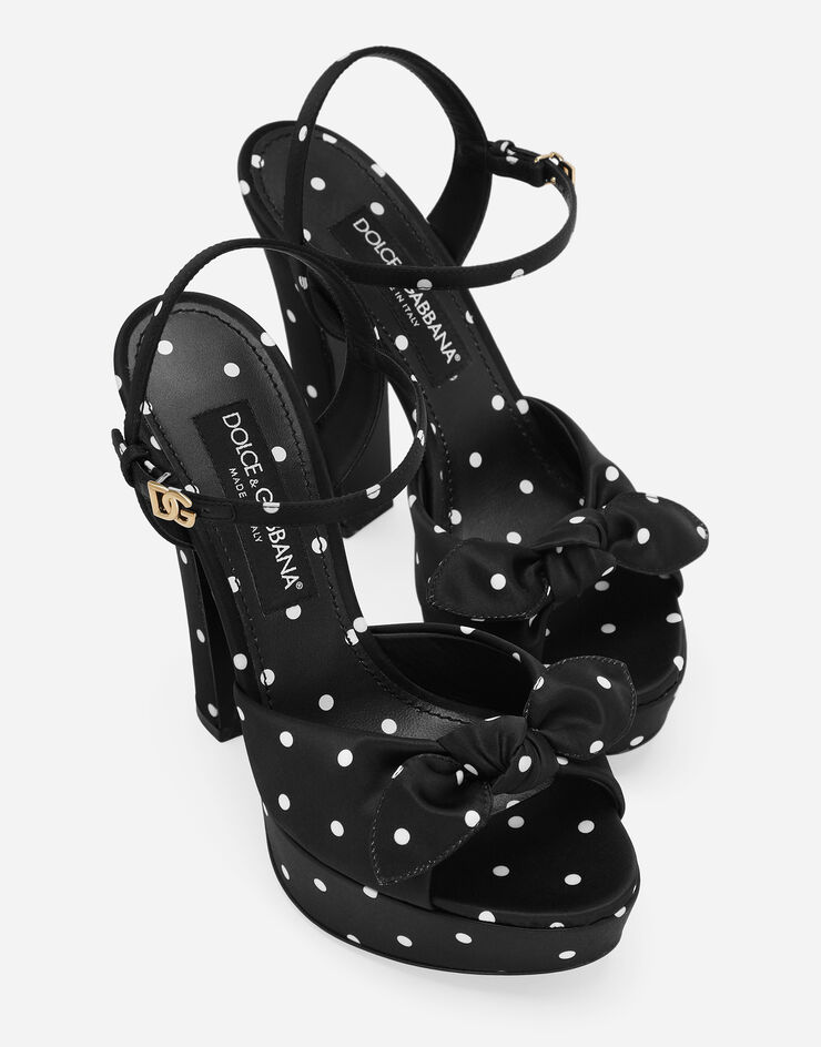 Dolce & Gabbana Printed satin platform sandals Print CR1751AV885