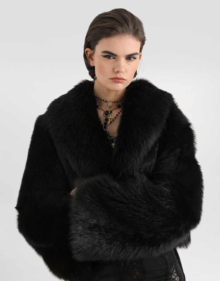 Dolce & Gabbana Shearling bolero jacket Dolce & Gabbana Shearling bolero jacket Black F0Y22FFUP89