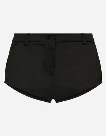 Dolce & Gabbana Pantalón corto de raso Negro F4CT6THLMLQ