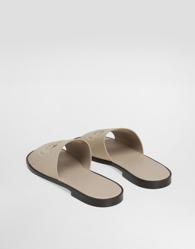 Dolce & Gabbana صندل من جلد عجل بيج A80397AO602