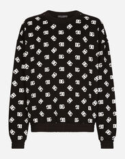 Dolce & Gabbana Round-neck sweatshirt with DG Monogram print Print G8RG4THS7M4