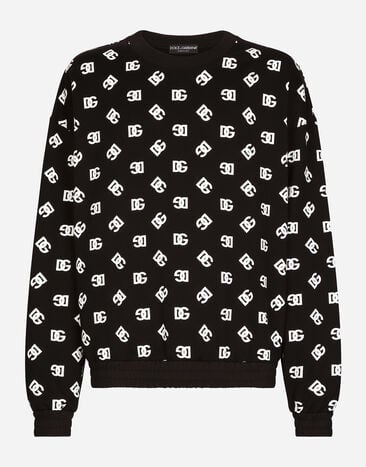 Dolce & Gabbana Sweat-shirt ras de cou à imprimé DG Monogram Imprimé G9AQVTHI7X6