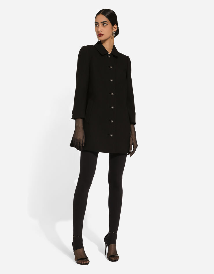 Dolce & Gabbana Short woolen coat Black F0D1CTFUBFX