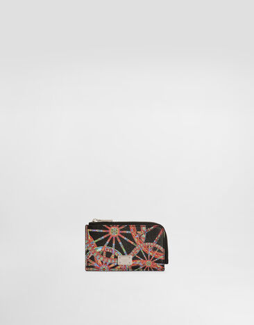 Dolce & Gabbana Card holder in carretto-print calfskin Multicolor BP3274A0744
