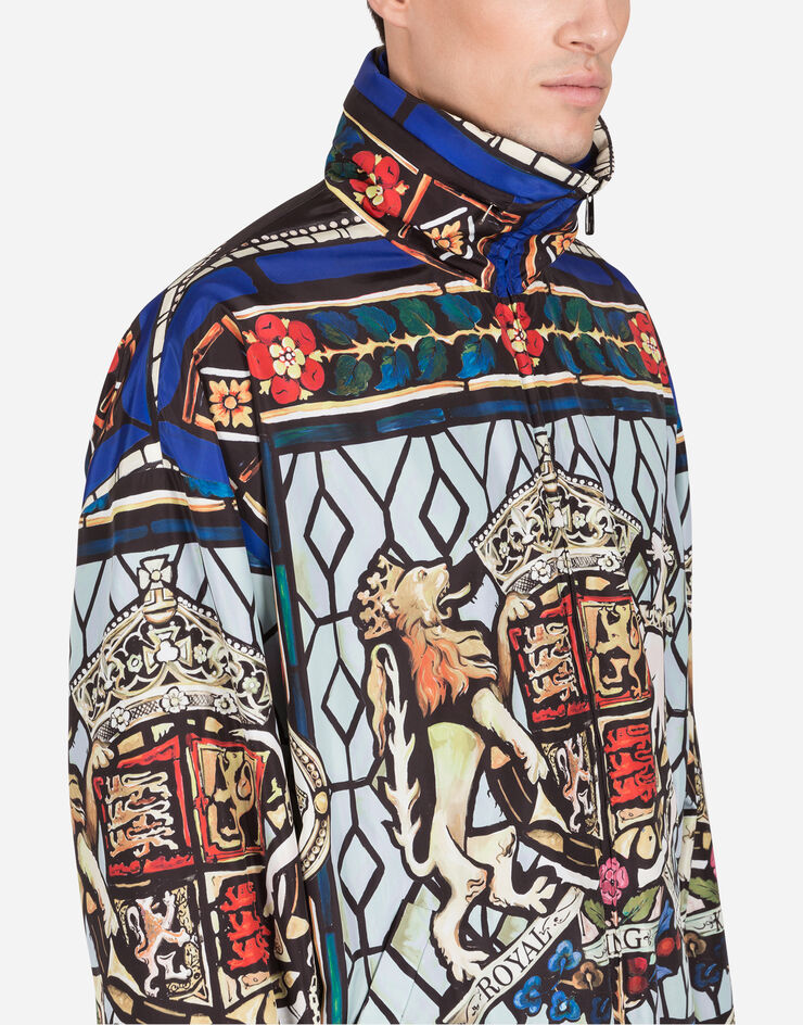 Dolce & Gabbana NYLON JACKET WITH STAINED GLASS WINDOW STYLE PRINT MULTICOLORED G9QW9TG7VDL