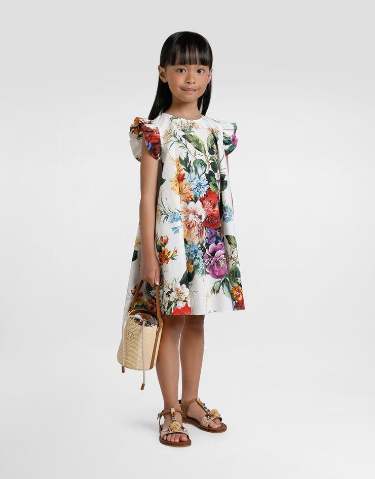 Dolce & Gabbana Flower-print poplin dress Print L53DW2HS5TV