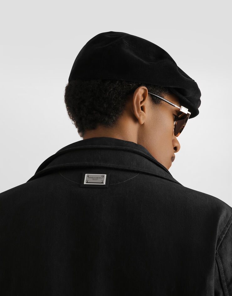 Dolce & Gabbana Natté waxed jacket Black G9BQSTHUMVU