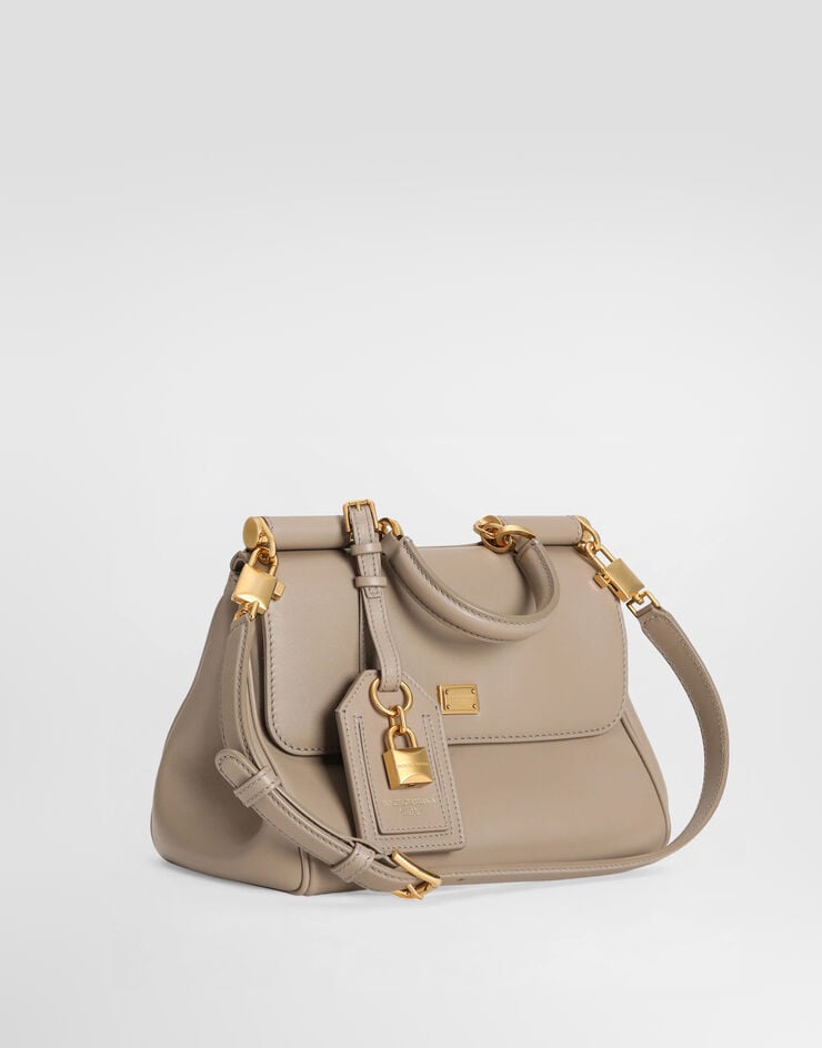 Dolce & Gabbana My Sicily plongé calfskin bag Beige BB7781B7321