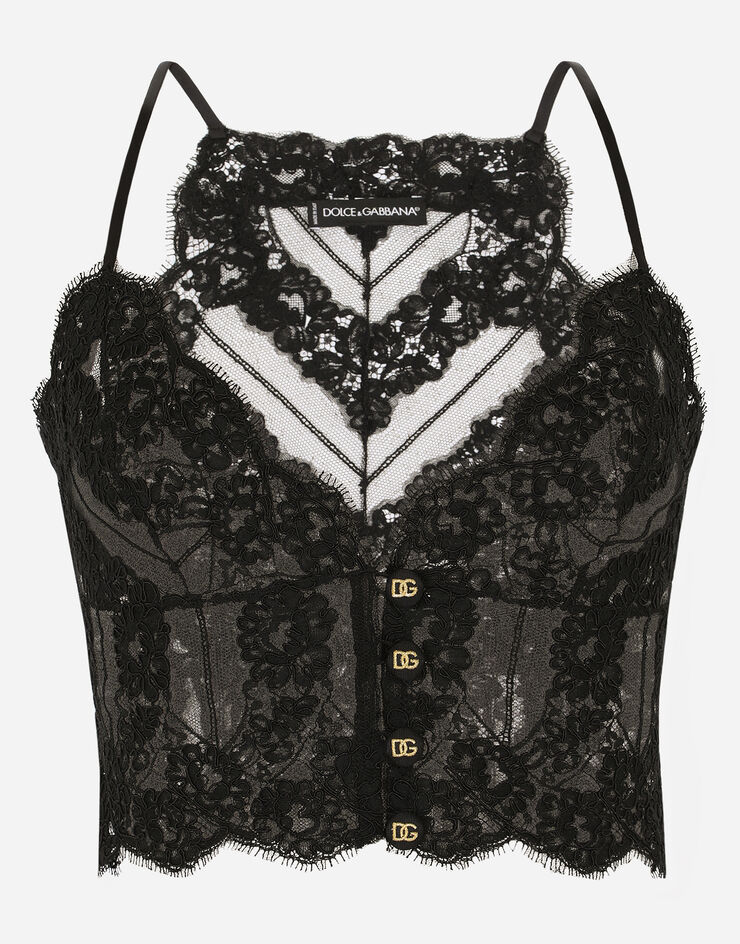 Dolce & Gabbana Топ-бралетт из кружева черный O7C91TONL27