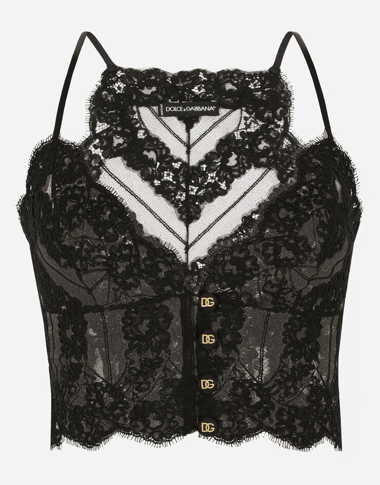 Dolce & Gabbana Lace bralette top Black O7C91TONL27