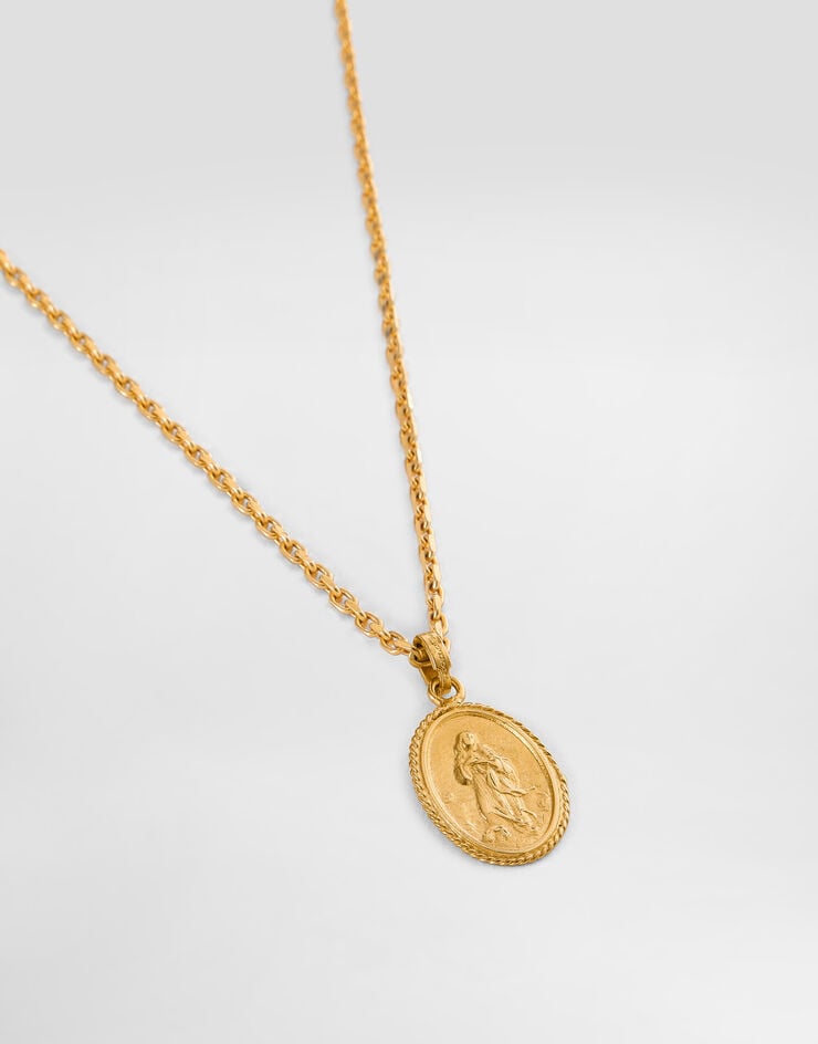 Dolce & Gabbana Oval medal necklace Gold WNR8S1W1111