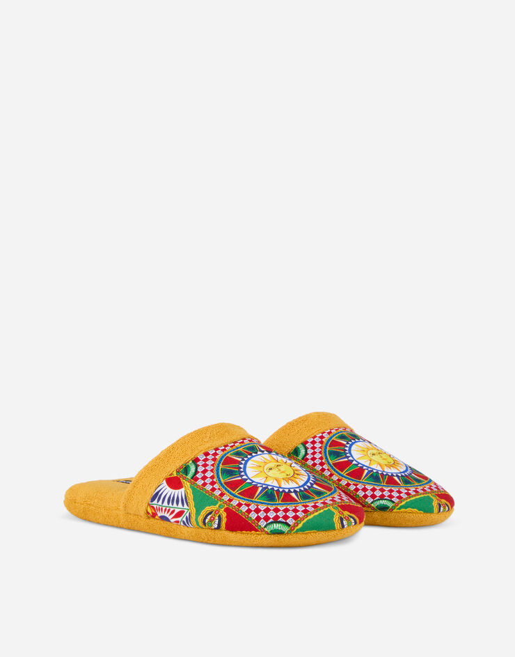 Dolce & Gabbana Slippers en Éponge de coton Multicolore TCF001TCAAR
