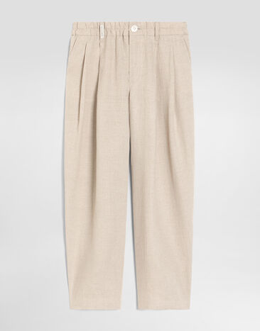 Dolce & Gabbana Linen jogging trousers Beige L45P44FU4LG