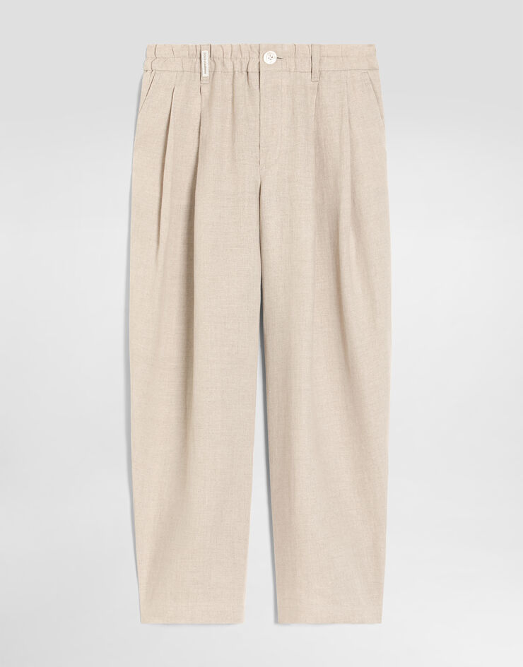 Dolce & Gabbana Linen jogging trousers Beige L45P44FU4LG