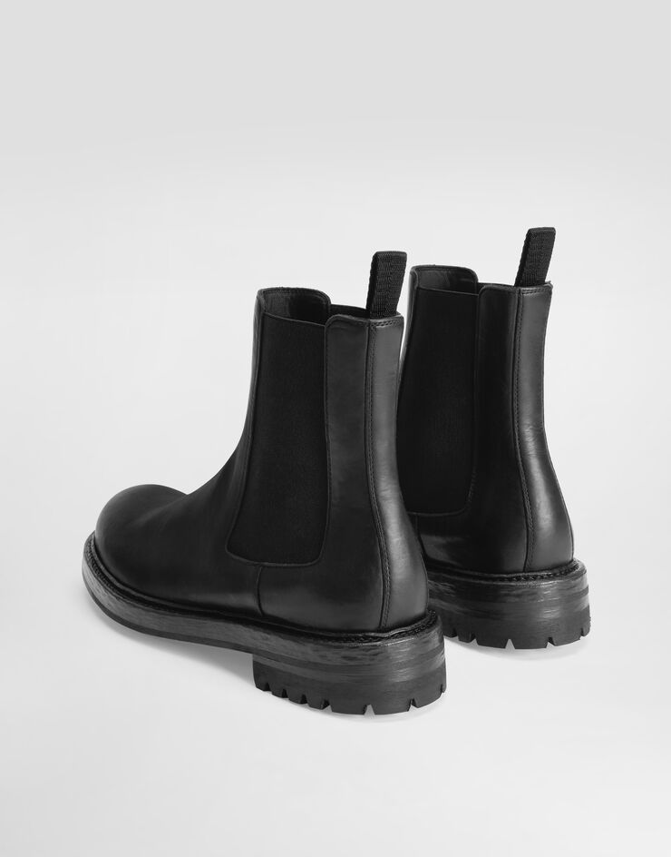 Dolce & Gabbana حذاء بوت بيتلز من جلد عجل Black A60634AV325