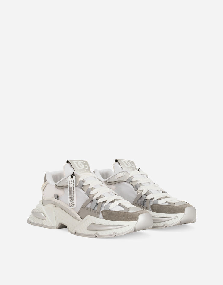 Mixed-material Airmaster sneakers in White for for Men | Dolce&Gabbana®