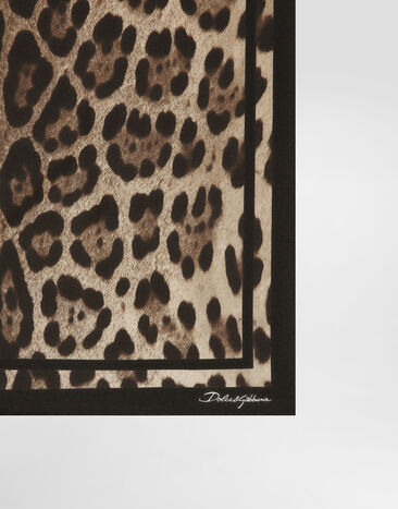 Dolce & Gabbana Leopard-print silk twill scarf 50x50 Print FN093RGDCF5