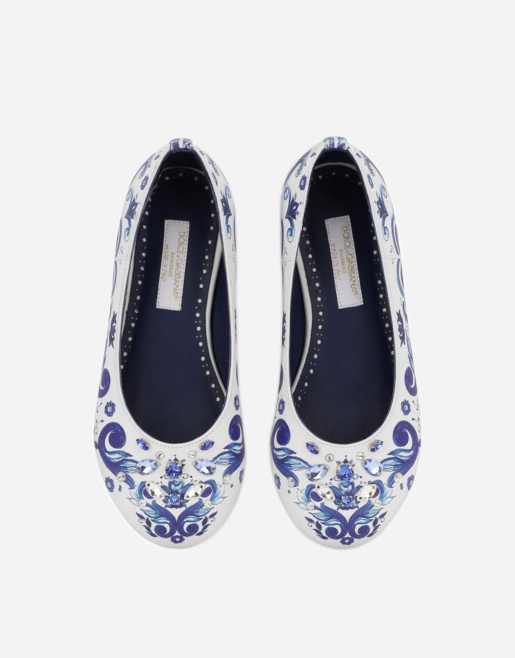 Dolce & Gabbana 马约利卡印花小牛皮芭蕾平底鞋 多色 D10510AH813