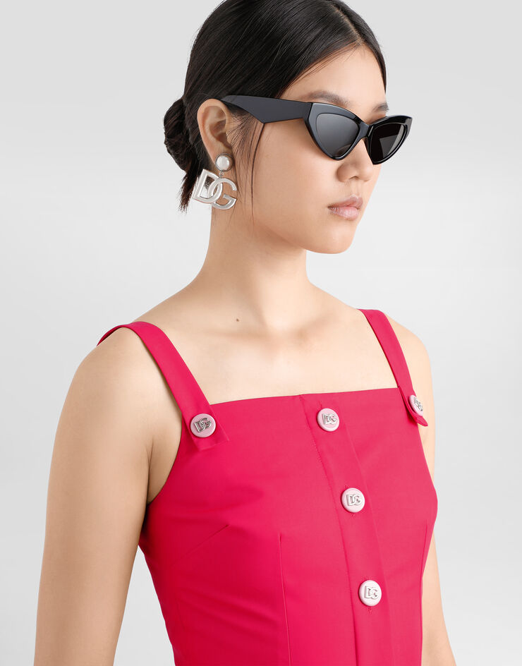 Dolce & Gabbana Cotton sundress Fuchsia F6ZT0TFU61A