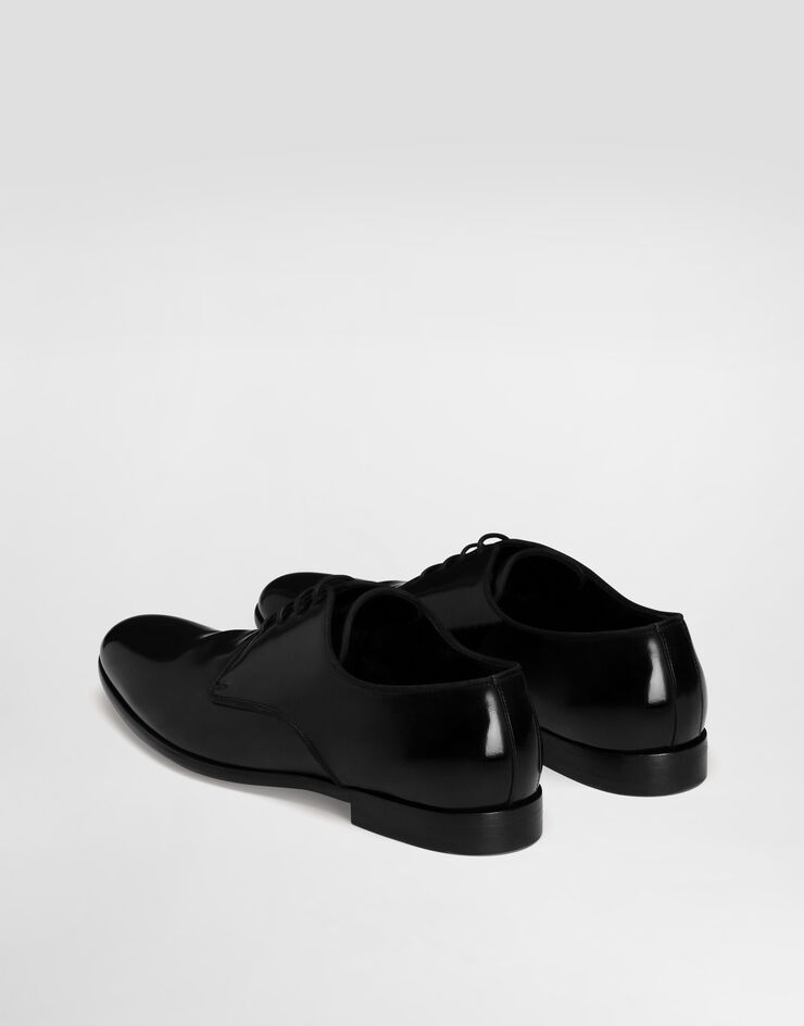 Dolce & Gabbana Derby aus gebürstetem Kalbsleder Schwarz A10703A1203