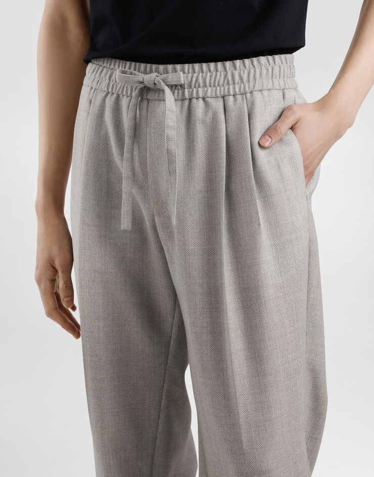 Dolce & Gabbana Garment-dyed wool joggers Grey GP12QTFU25E
