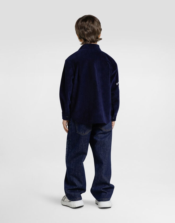 Dolce & Gabbana قميص كوردروي Blue L44S47FUEFO