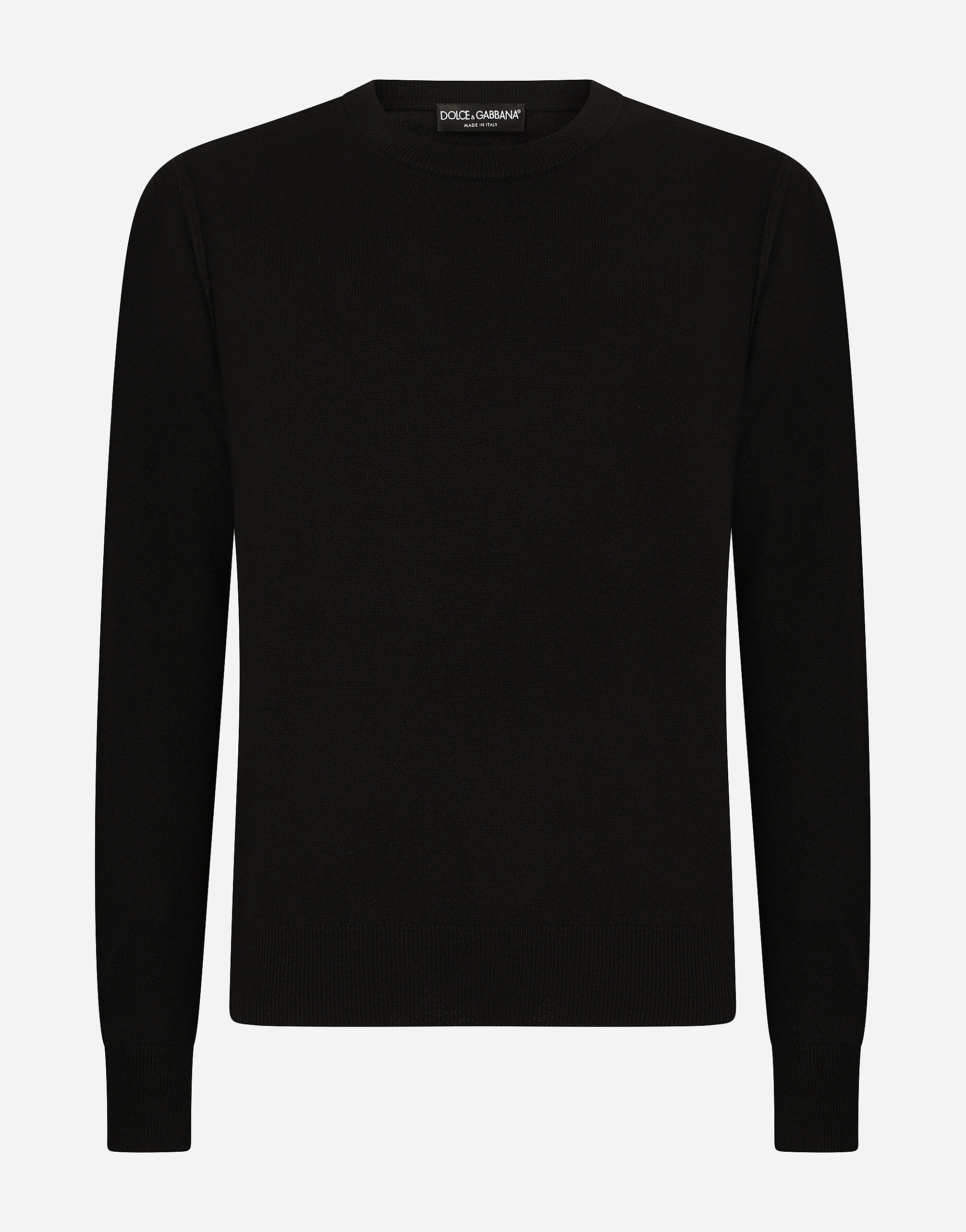 Dolce & Gabbana Cashmere round-neck sweater Black G5GD0ZGEY84