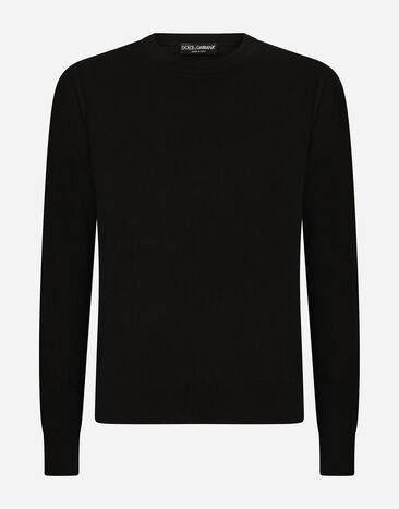 Dolce & Gabbana Rundhalspullover aus kaschmir SCHWARZ GX487TJAWLZ