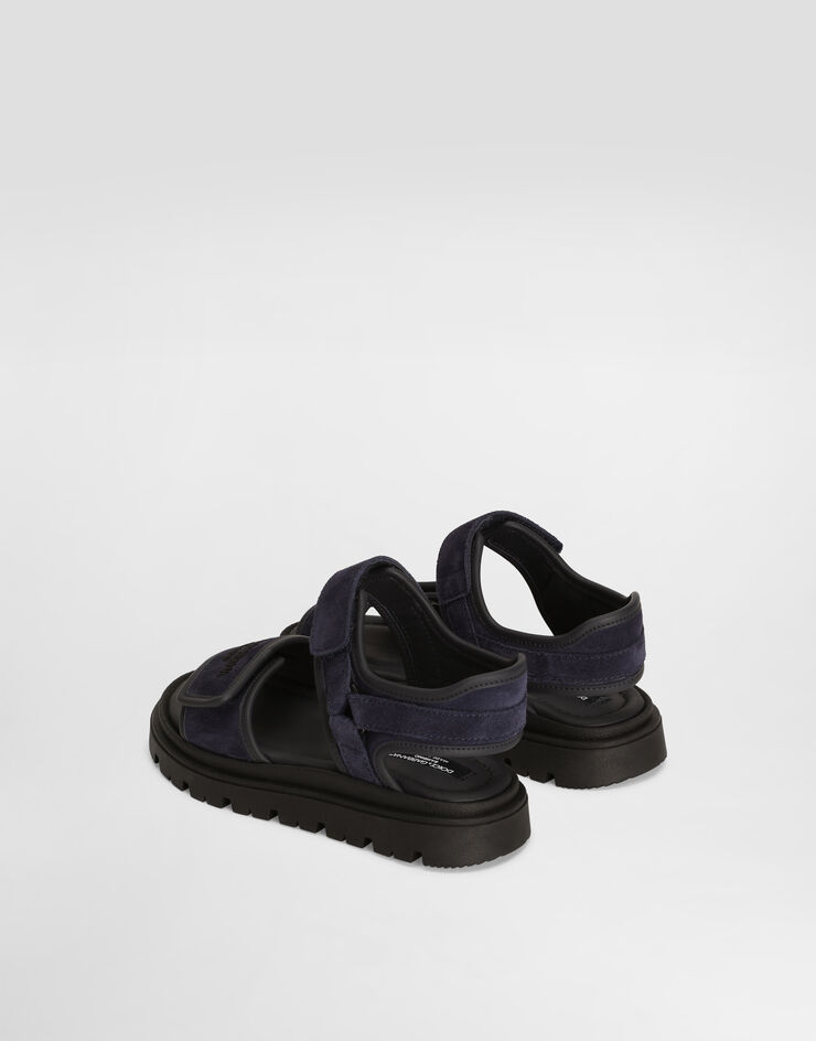 Dolce & Gabbana Sandalo in crosta con logo Dolce&Gabbana Blu DA5284A4434