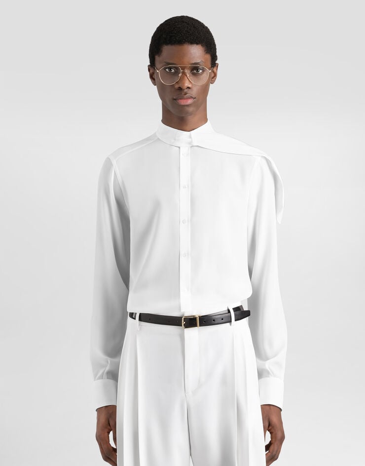 Dolce & Gabbana Crêpe de chine martini shirt Dolce & Gabbana Crêpe de chine martini shirt G5PD3TFU1P8