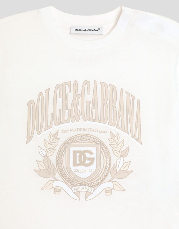 Dolce & Gabbana Dolce&Gabbana 徽标平纹针织 T 恤 白 L1JTEYG7OK2
