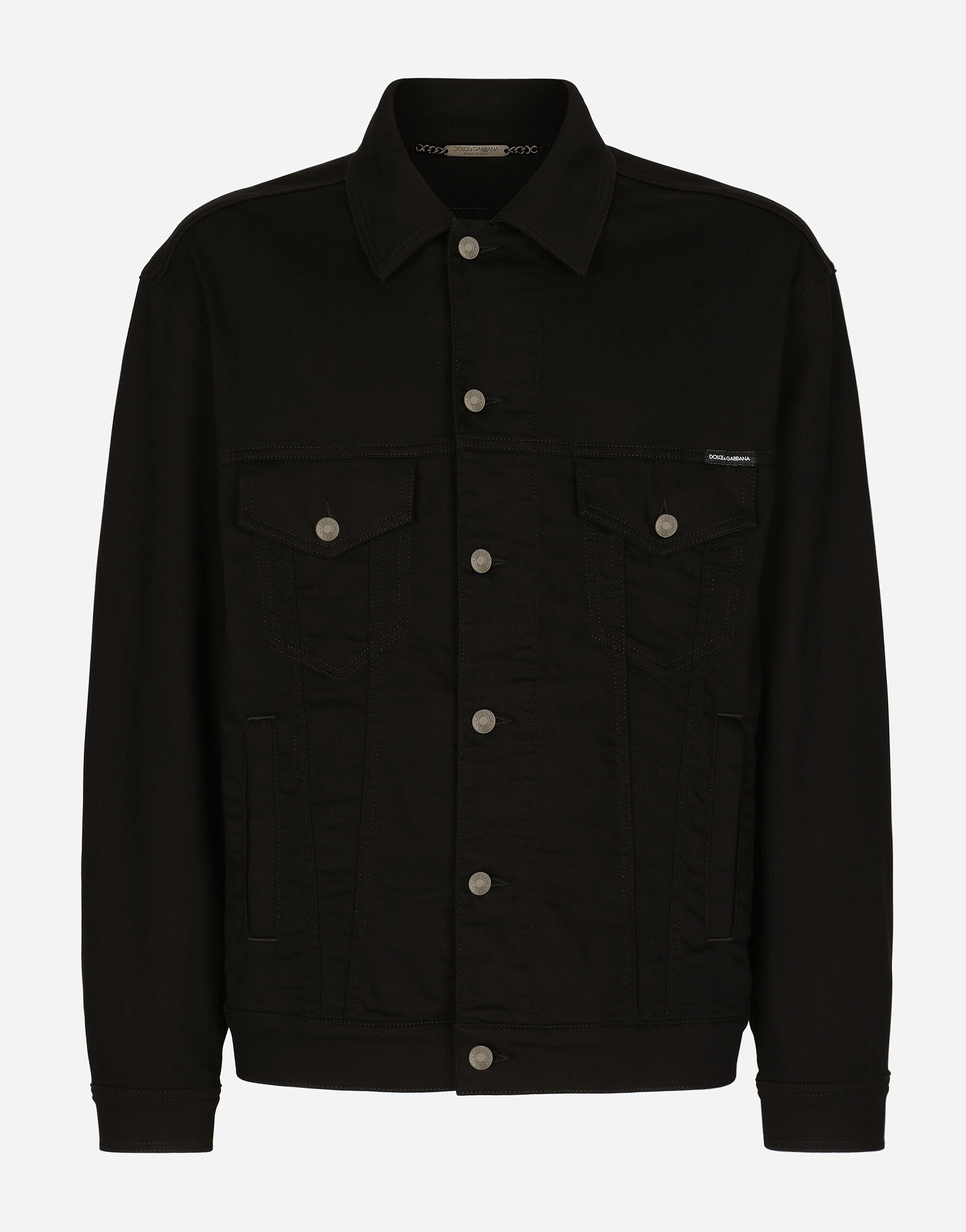 Dolce & Gabbana Black wash stretch denim jacket Black VG4390VP187
