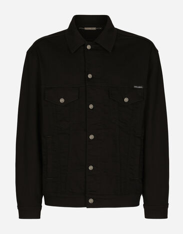 Dolce & Gabbana Эластичная джинсовая куртка черного цвета с винтажным эффектом черный G5JG4TFU5U8