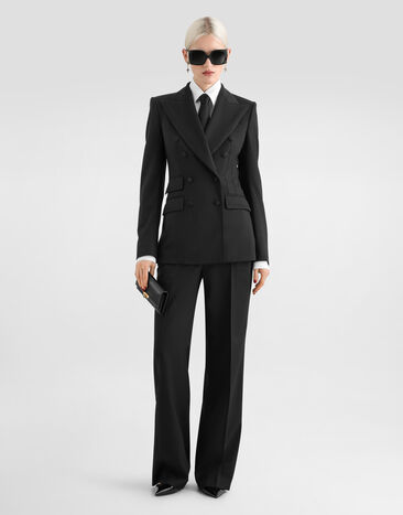 Dolce & Gabbana Turlington double-breasted jacket in bi-stretch twill Black F29Q6TFUBGC