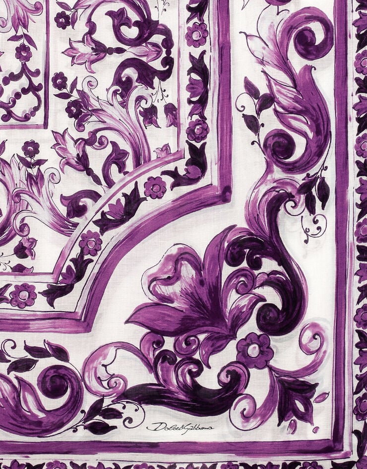 Dolce & Gabbana Majolica-print silk stole Multicolor FS184AGDC6X