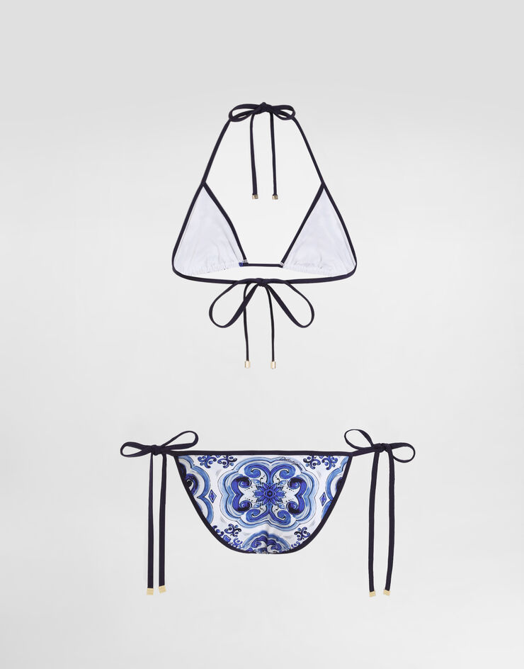 Dolce & Gabbana Bikini a triangolo stampa Maiolica #1C2040 I8AONWONO19