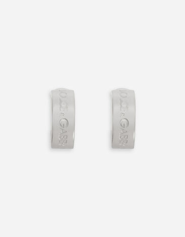Dolce & Gabbana Pendientes a presión con logotipo Plateado WEQ5P4W1111