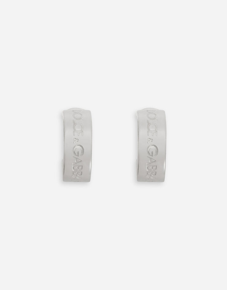 Dolce & Gabbana Pendientes a presión con logotipo Plateado WEQ5P4W1111
