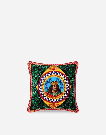 Dolce & Gabbana Kleines Kissen aus Samt Mehrfarbig TCE001TCAA1