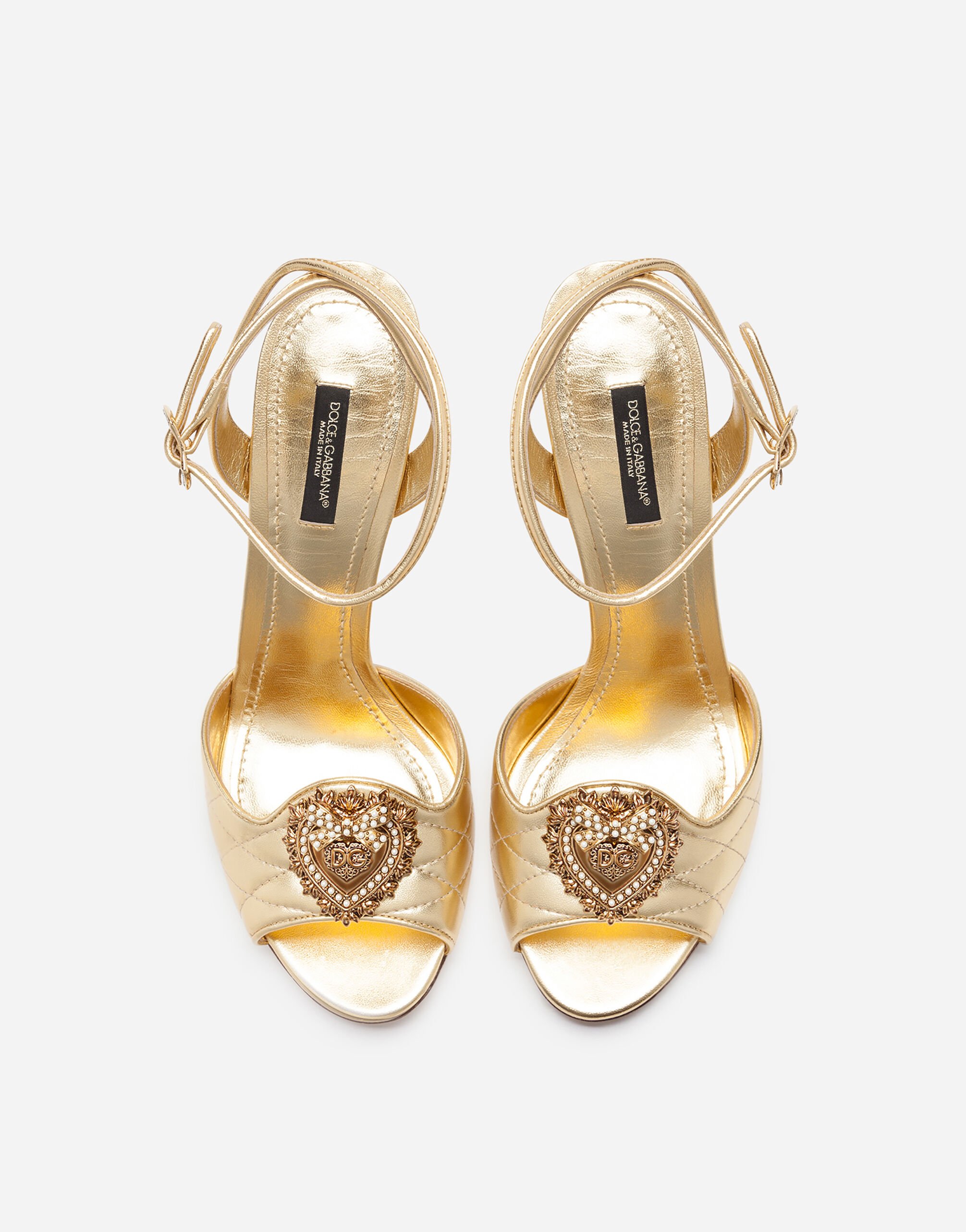 Dolce and gabbana hot sale gold sandals