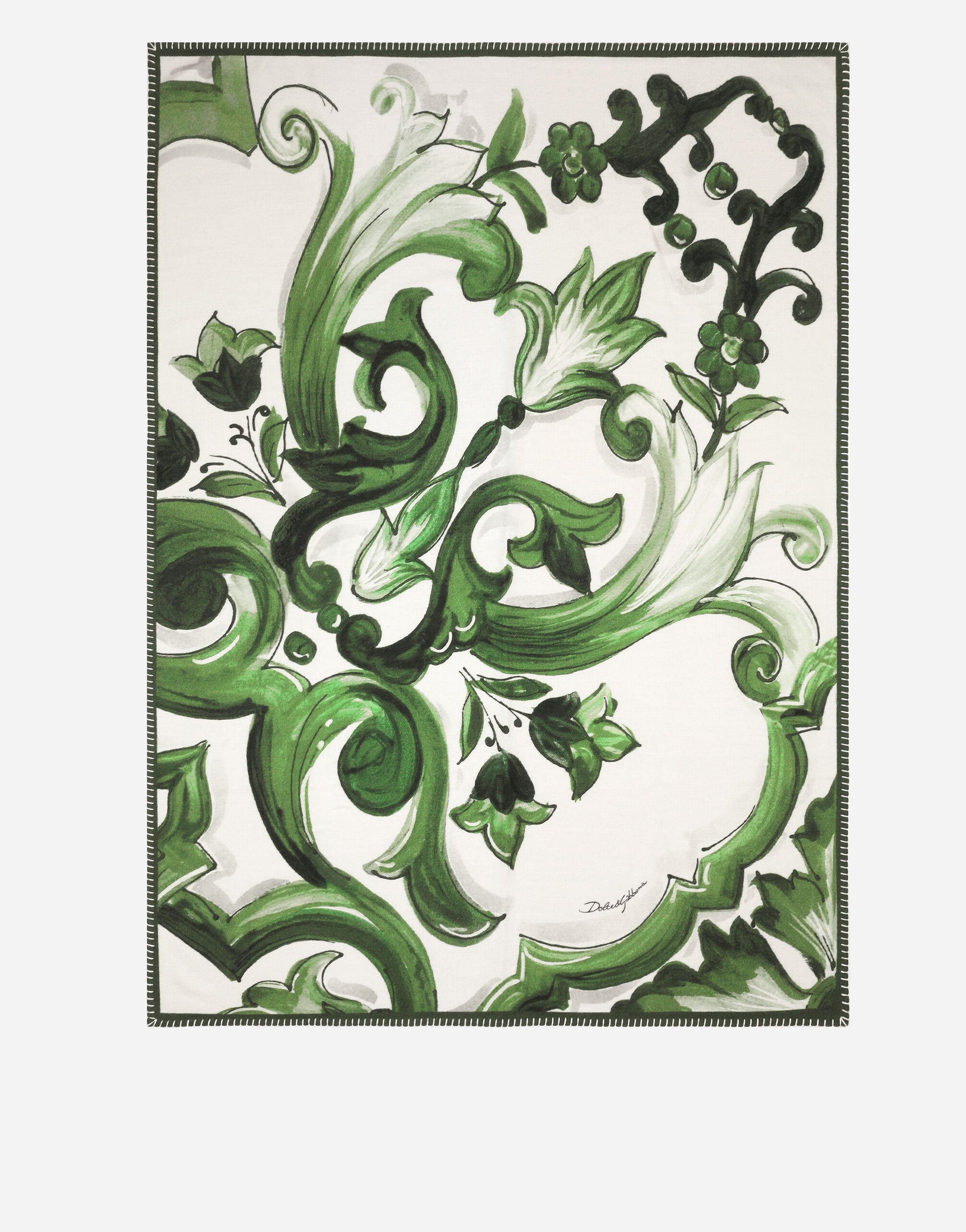 Dolce & Gabbana 植物柄スカーフ Silk and Wool Blanket in Multicolor | Dolce&Gabbana® US