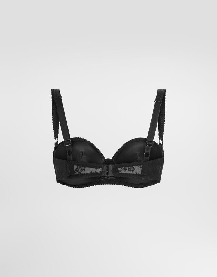 Dolce & Gabbana Lace balconette bra with conical cups Dolce & Gabbana Lace balconette bra with conical cups Black O1B12TON06R