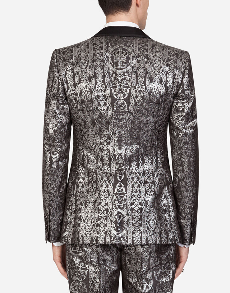 Dolce & Gabbana Casino-fit tuxedo jacket with gros-grain details MULTICOLORE G2MQ2THJMFK